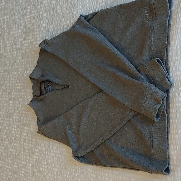 TED BAKER LONDON Men's size 5 ( XL) 1/4 Zip Sweatshirt. Gray Heather - Picture 4 of 12